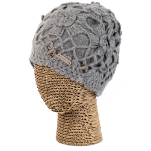Häkel-Mütze Grau